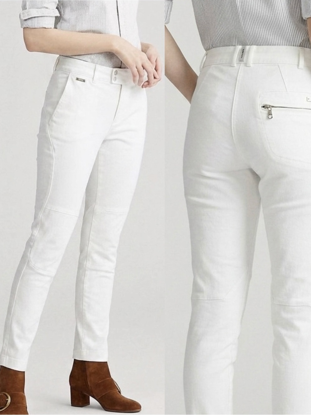 RLX Ralph Lauren White Jodhpur Crop Pant Womens Size 00 Equestrian Riding Sport